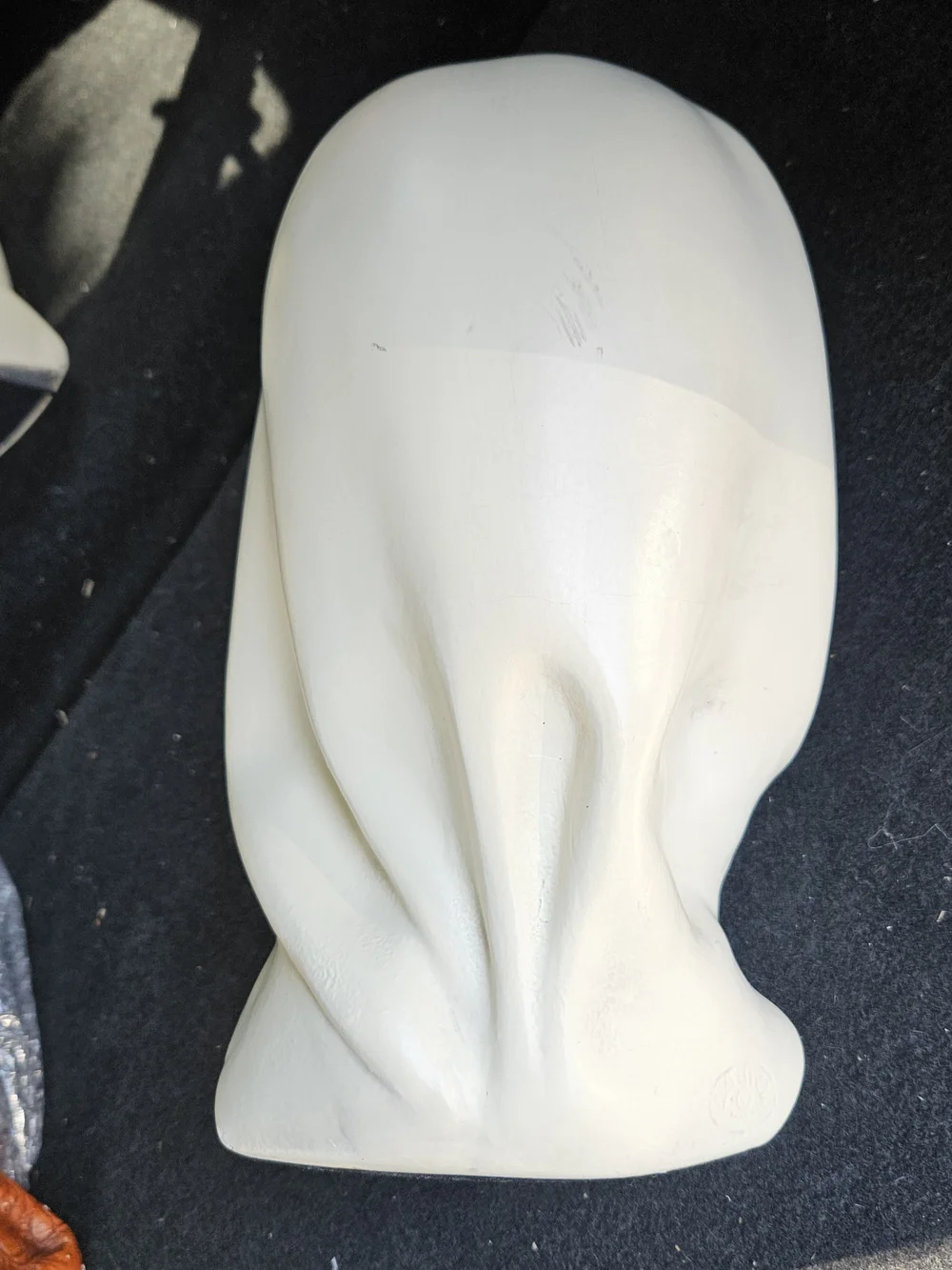 Marwal Chalkware Vintage 1950s Woman Bust in Cream and Brown